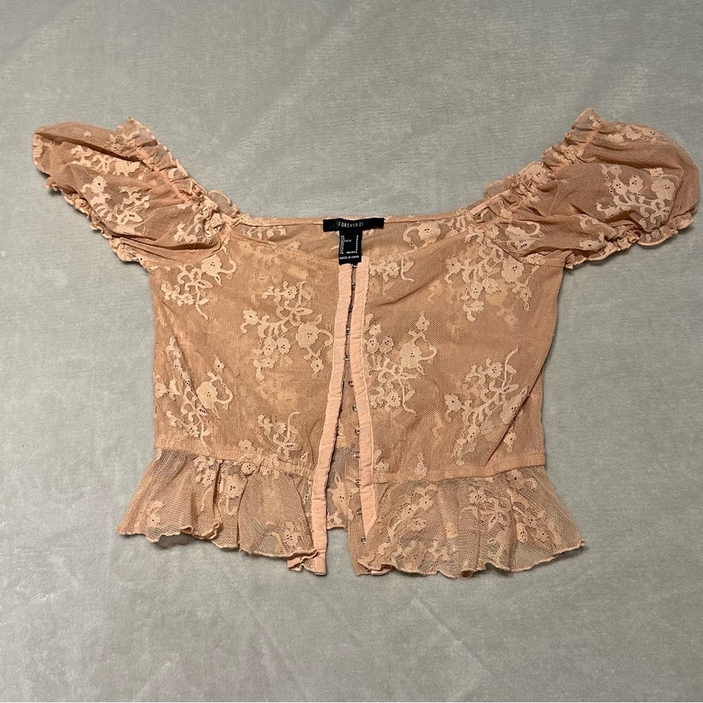 Off shoulder lace top
